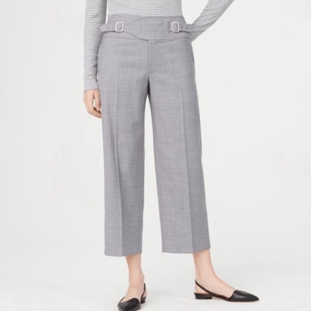 Club Monaco Yunii straight Wool Mix Crop Pants Grey 0